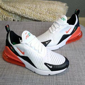 Nike Air Max 270 White Orange Sz 8.5 NEW!